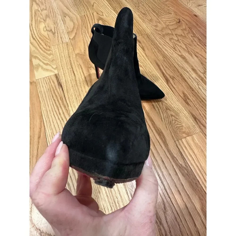 Christian Louboutin Black Suede Ankle Boots - Picture 5 of 16